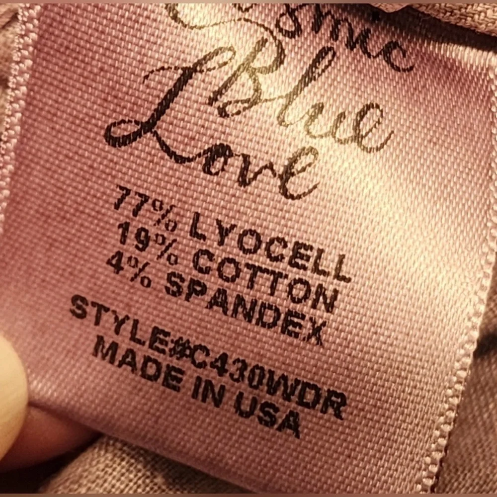COSMIC Blue Love Moriah Pink Straight Leg Pant in Woodrose Size 28